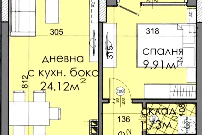 2-bedroom apartment in Burgas, Meden Rudnik - Zona D