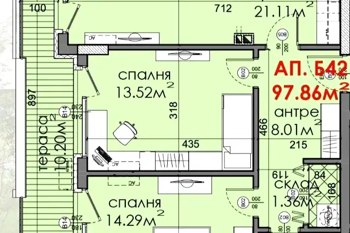 Тристаен апартамент в Меден рудник - зона Д с панорамна гледка