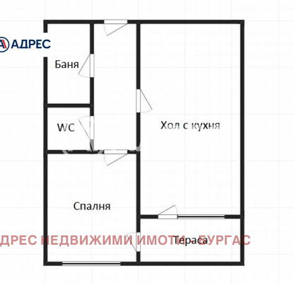 Снимка 4 — Двустаен апартамент в Меден рудник - зона В с тераса