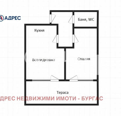 Снимка 4 — Двустаен апартамент с тераса в Меден рудник, Бургас