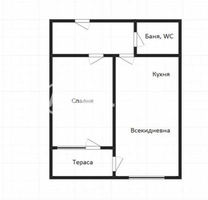 Снимка 4 — Двустаен апартамент в Меден рудник - зона В, с тераса