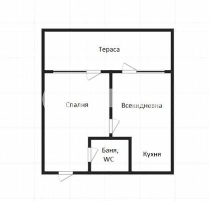 Снимка 4 — Двустаен апартамент в Славейков с тераса в Бургас