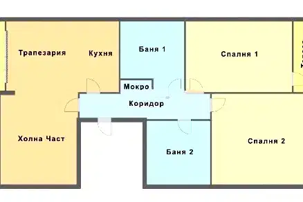 Тристаен апартамент с две тераси в Славейков, Бургас