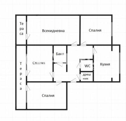 Снимка 4 — 4-стаен апартамент в Славейков, Бургас с асансьор