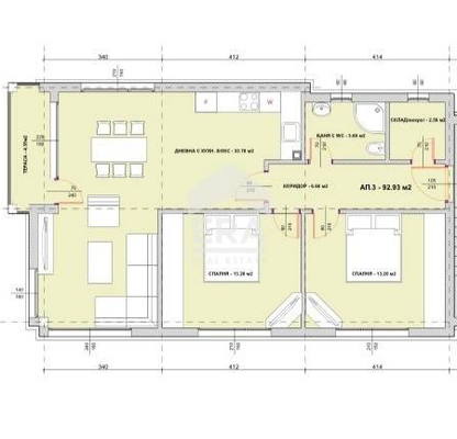 Снимка 4 — Тристаен апартамент в Хасково, Бадема