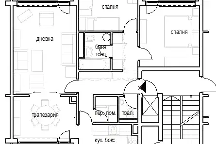 Four-room apartment in the centre of Haskovo with three balconies