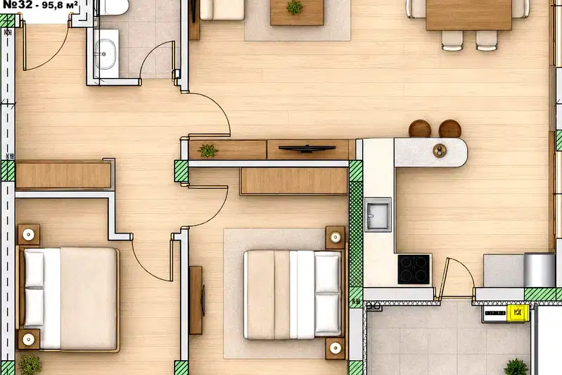 3-bedroom apartment in Pazardjik, Centyr