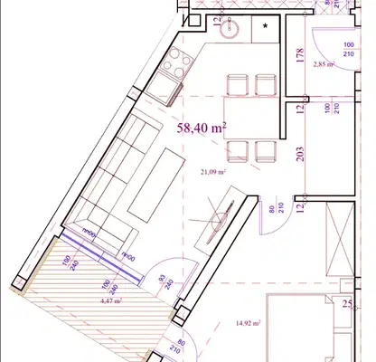 Photo 3 — 2-bedroom apartment in Pazardjik, Okryjna Bolnica