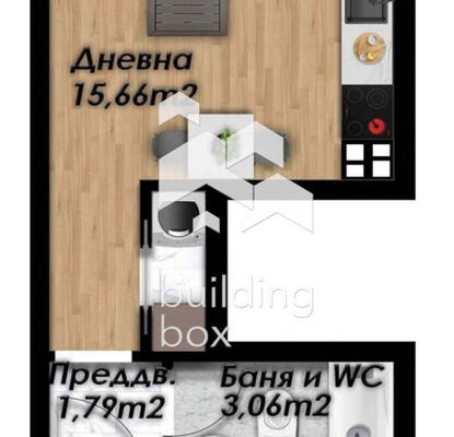 Снимка 5 — Едностаен апартамент в Беломорски, Пловдив с модерно строителство