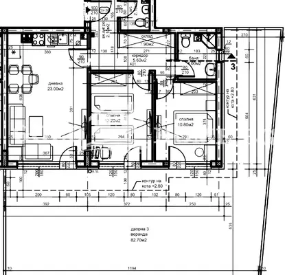 Photo 4 — Three-room apartment with terrace in Belomorski, Plovdiv