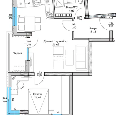 Photo 2 — 2-bedroom apartment in Plovdiv, Centyr