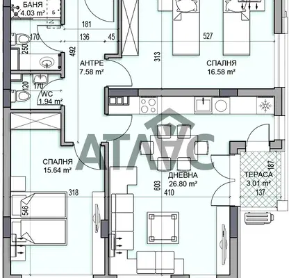Photo 3 — 3-bedroom apartment in Plovdiv, Gagarin