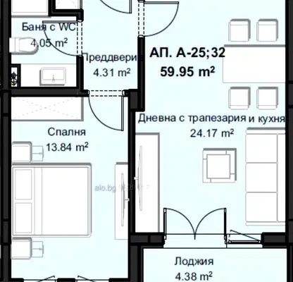 Снимка 4 — Двустаен апартамент в Пловдив, Христо Смирненски, ново строителство