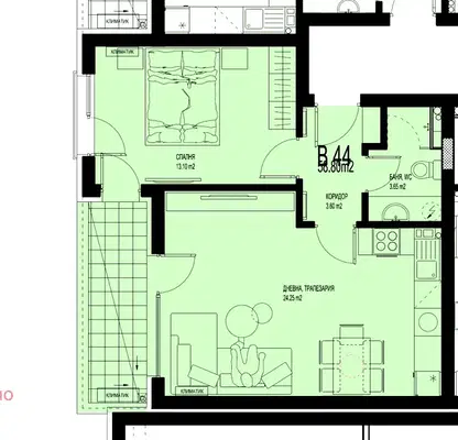 Photo 3 — 2-bedroom apartment in Plovdiv, Hristo Smirnenski