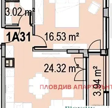 Снимка 2 — Двустаен апартамент в Христо Смирненски с панорамна тераса