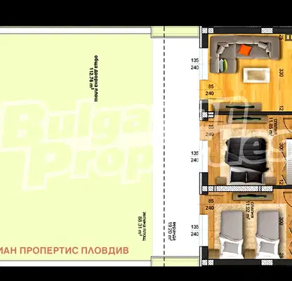 Снимка 2 — Двустаен апартамент в Пловдив, Христо Смирненски с паркомясто