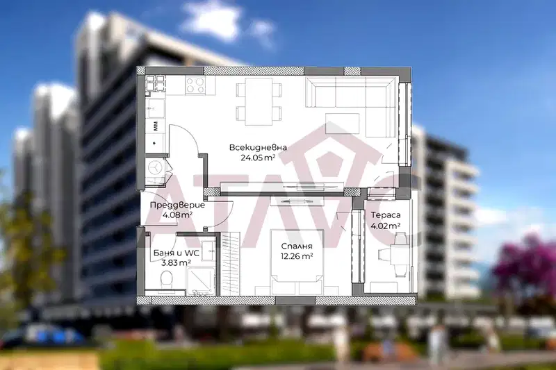 2-bedroom apartment in Plovdiv, Hristo Smirnenski