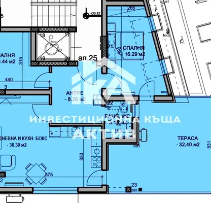 Снимка 4 — Тристаен апартамент в Христо Смирненски с тераса и асансьор