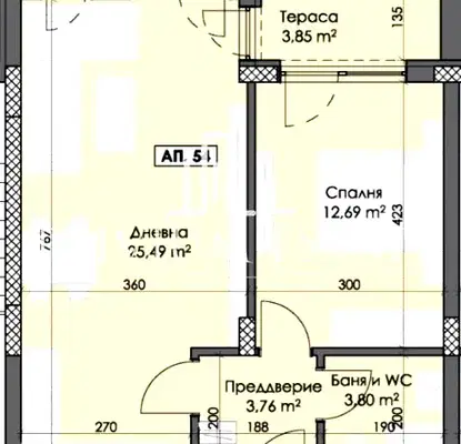 Снимка 2 — Двустаен апартамент с балкон в Индустриална зона - Изток, Пловдив