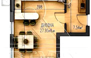 Двустаен апартамент в Каменица 2 с тераса, Пловдив