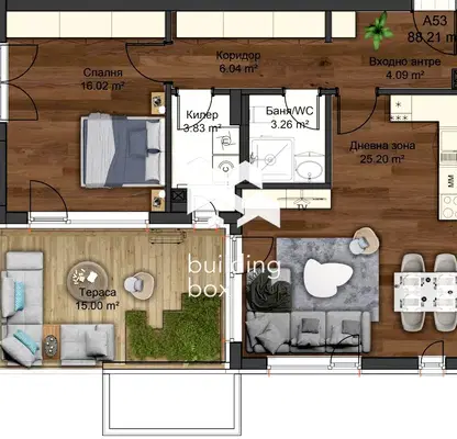 Снимка 2 — Двустаен апартамент 109 кв.м в Коматевски възел, Пловдив