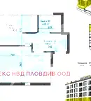 Двустаен апартамент в Кършияка, Пловдив с тераса