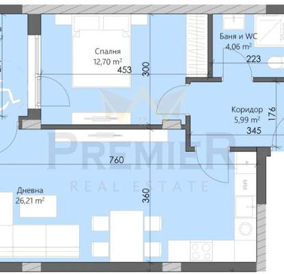 Снимка 3 — Двустаен апартамент в Кършияка с тераса, Пловдив