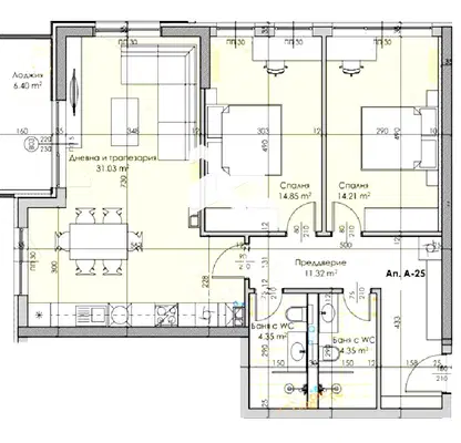 Photo 4 — Three-room apartment in Karsiyaka with terrace in new building