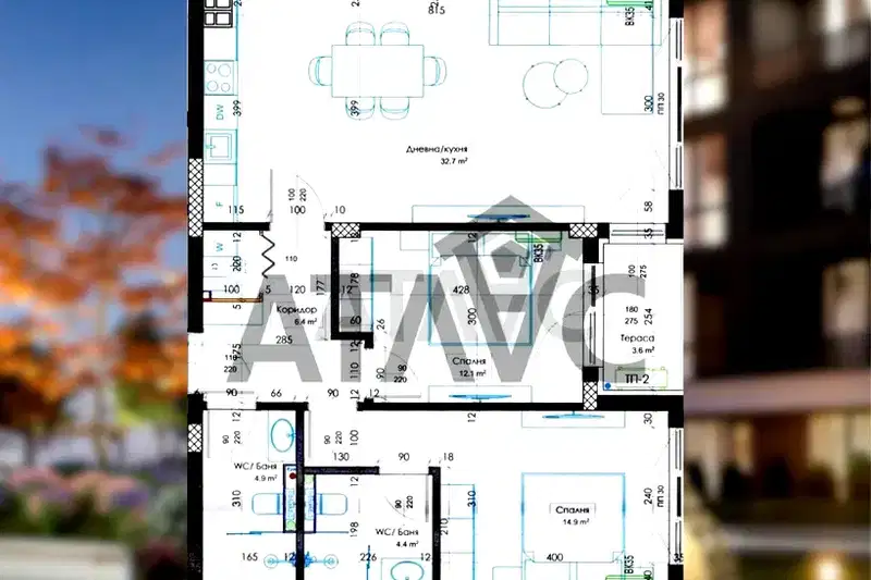 3-bedroom apartment in Plovdiv, Kyrshiyaka