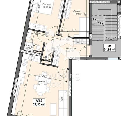 Photo 2 — Three-room apartment in Kyuchuk Parizh with two terraces in Plovdiv