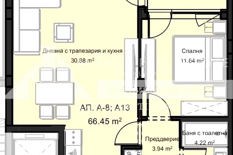 2-bedroom apartment in Plovdiv, Ostromila