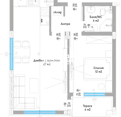 Photo 4 — Two-room apartment in Ostromila with terrace and view of the Rhodopes