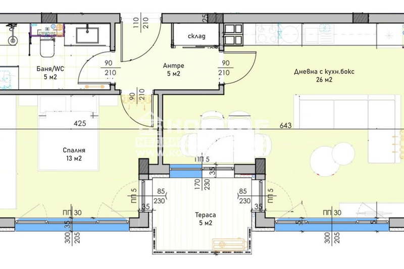 2-bedroom apartment in Plovdiv, Ostromila
