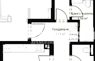 Тристаен апартамент в Остромила, Пловдив, тухлено строителство