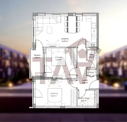 Photo 2 — 3-bedroom apartment in Plovdiv, Ostromila
