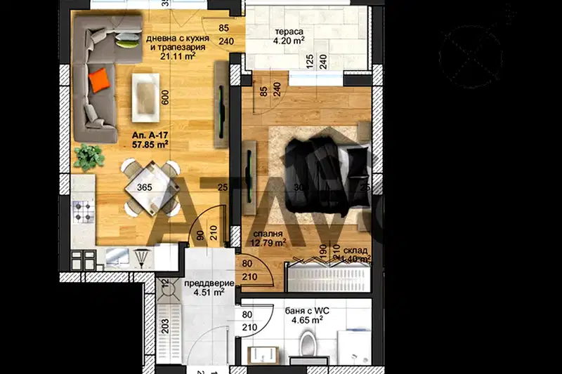 2-bedroom apartment in Plovdiv, Otdih I Kultura