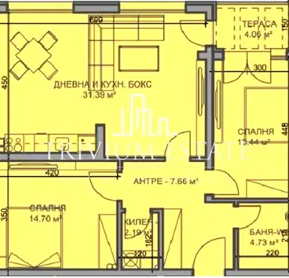 Снимка 3 — Тристаен апартамент с тераса в кв. Прослав, Пловдив