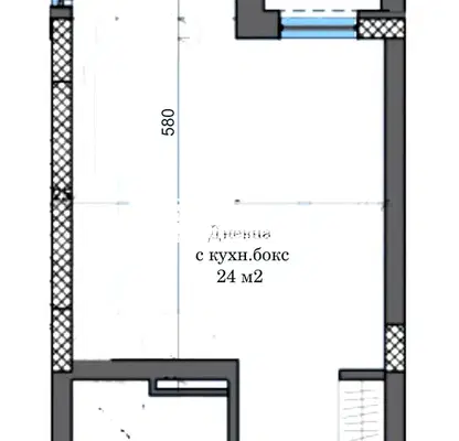Снимка 4 — Едностаен апартамент в Тракия, Пловдив с тераса