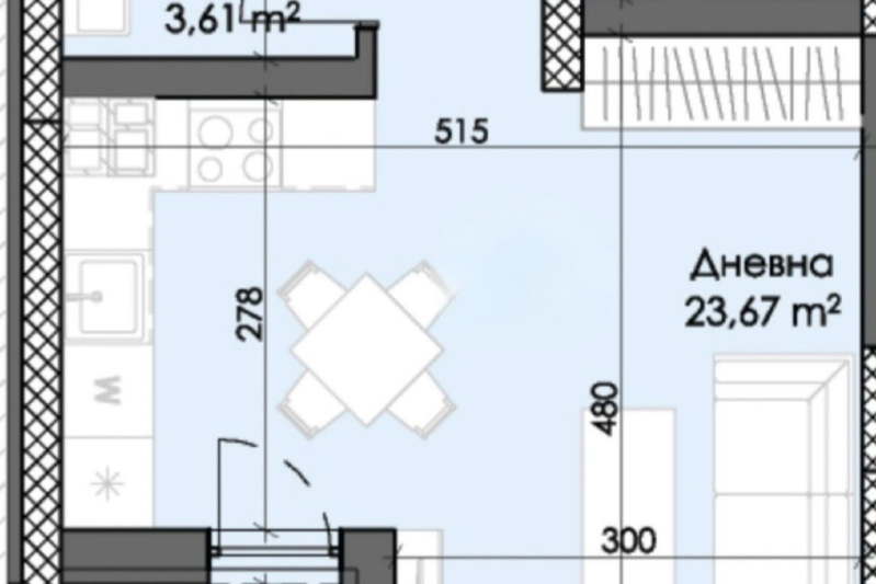 1-bedroom apartment in Plovdiv, Trakiya