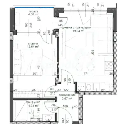 Photo 2 — 2-bedroom apartment in Plovdiv, Trakiya