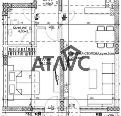 Снимка 3 — Двустаен апартамент в Тракия, Пловдив с тераса