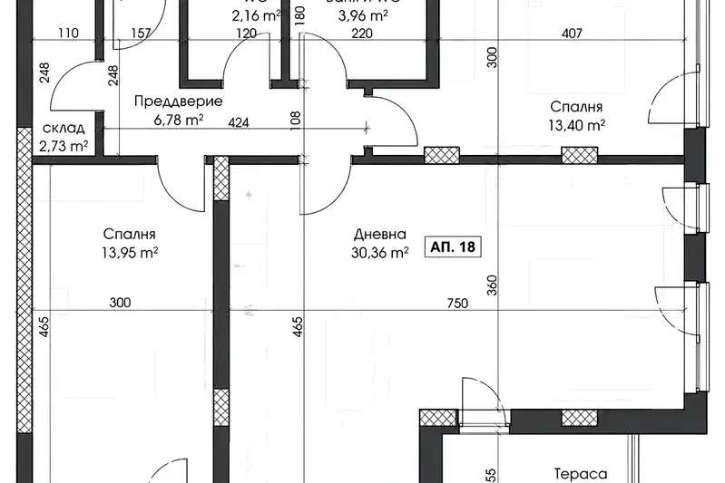 3-bedroom apartment in Plovdiv, Trakiya