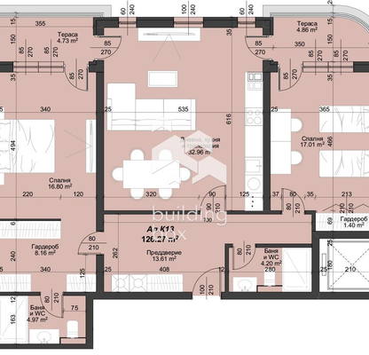 Снимка 2 — Тристаен апартамент 150 кв.м в Тракия с две тераси