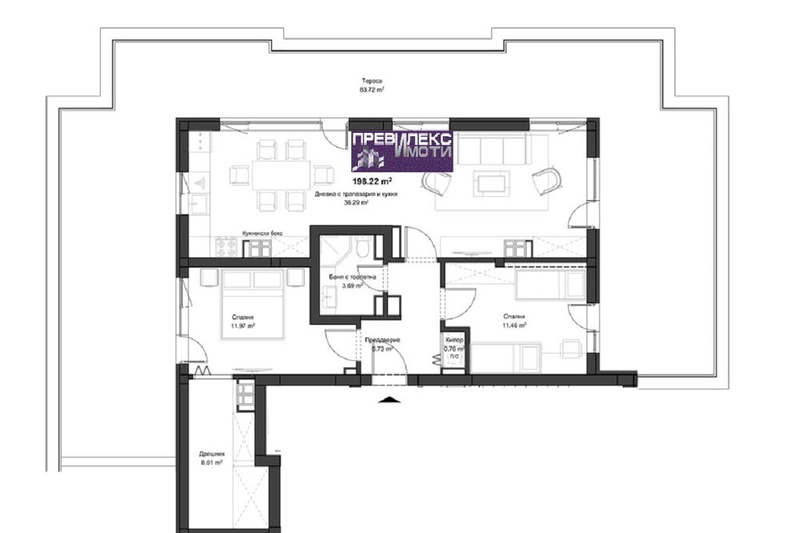 3-bedroom apartment in Plovdiv, Vystanicheski
