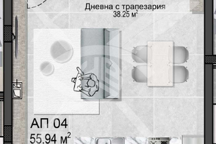 Едностаен апартамент в с. Лозен