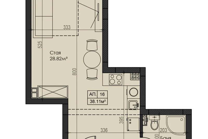 1-bedroom apartment in Oblast Blagoevgrad, Sandanski