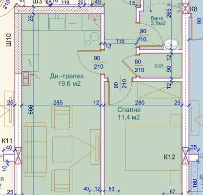 Снимка 5 — Двустаен апартамент с панорамна гледка в Банишора, София