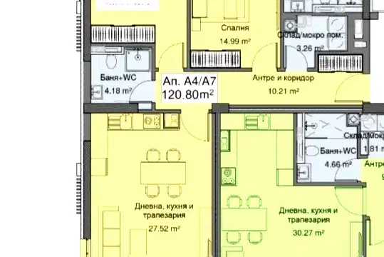 3-bedroom apartment in Sofiya, Boyana