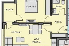 2-bedroom apartment in Sofia, Centyr
