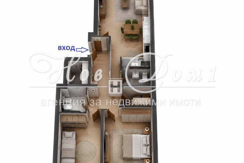 3-bedroom apartment in Sofiya, Centyr
